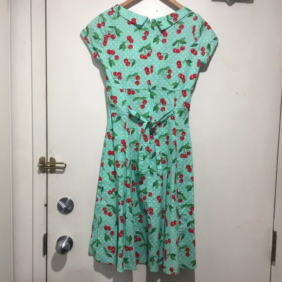 VINTAGE HEART of  HAUTE MIDI PRINTED  DRESSES SIZE S - Picture 3 of 8